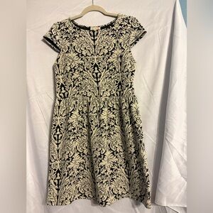 Gianni Bini Black and Cream Mini Dress